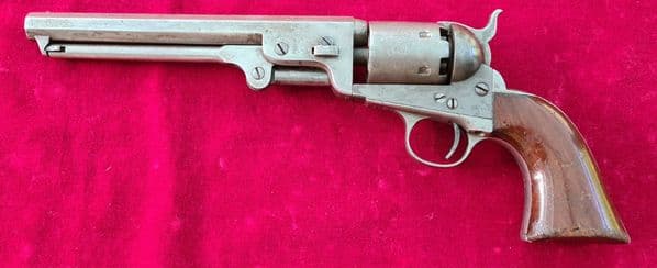 A good example of a Colt model 1851 Navy .36 Percussion revolver. Manufactured in 1867.  Ref 3890.